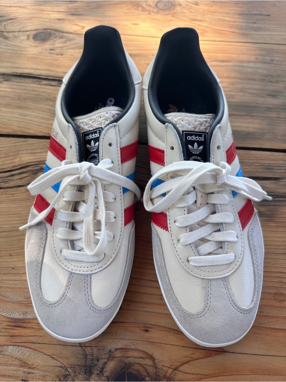 Adidas Gazelle Indoor Chalk White/Better Scarlet/Blue Bird